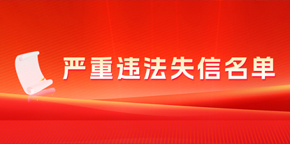 严重违法失信名单公示